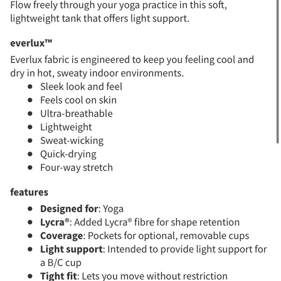 Lululemon Free to Be Tank *Everlux - Picture 4 of 7